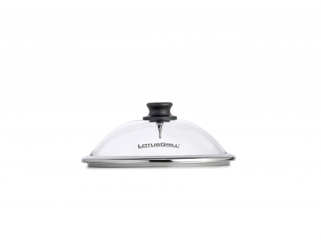 lotusgrill glazen deksel voor mini Ø290mm met geïntegreerde thermometer