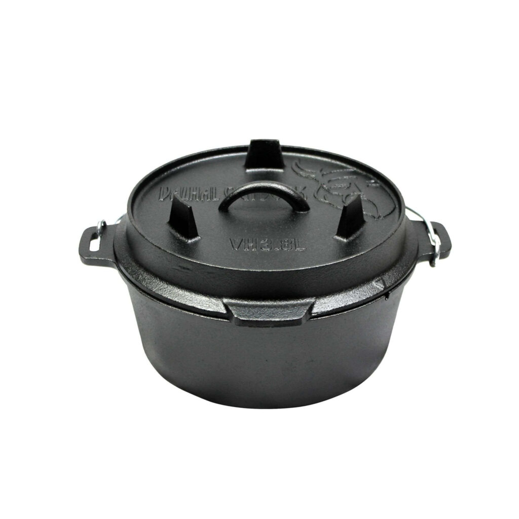 valhal dutch oven braadpan gietijzer 3,8 liter