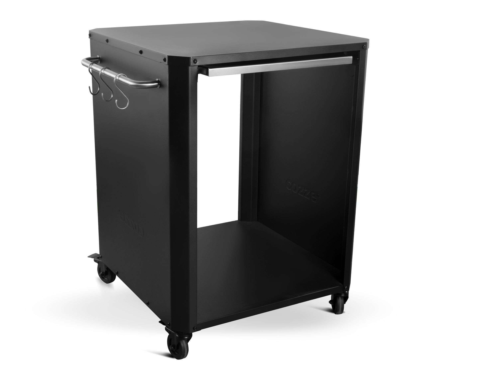 cozze trolley met wielen en uitschuifbare snijplank rvs