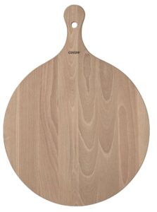 cozze serveerplank voor pizza bamboe met handvat diameter 35 cm