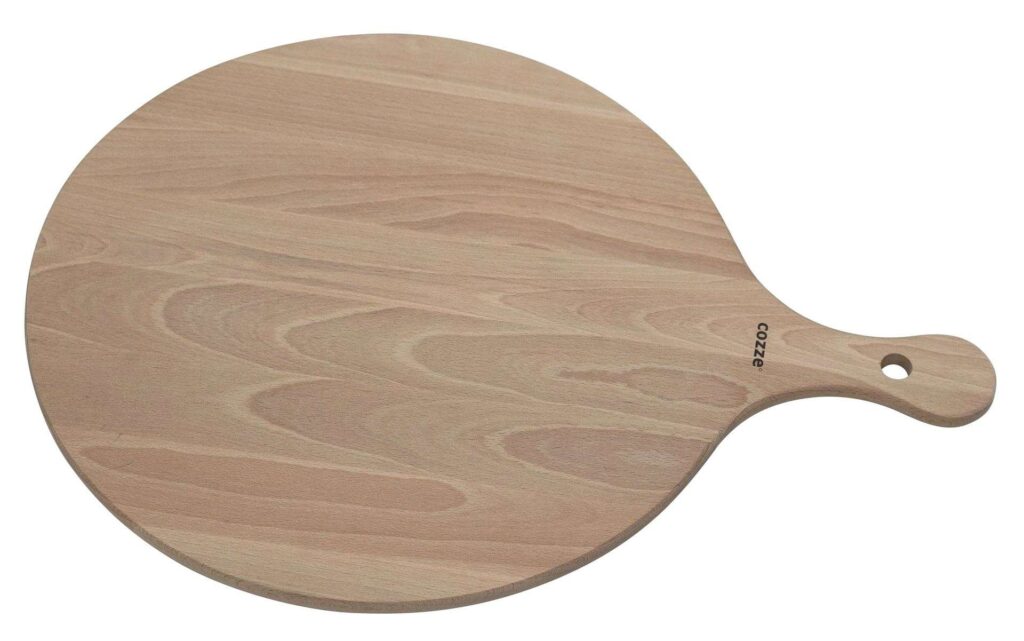 cozze serveerplank voor pizza bamboe met handvat diameter 35 cm
