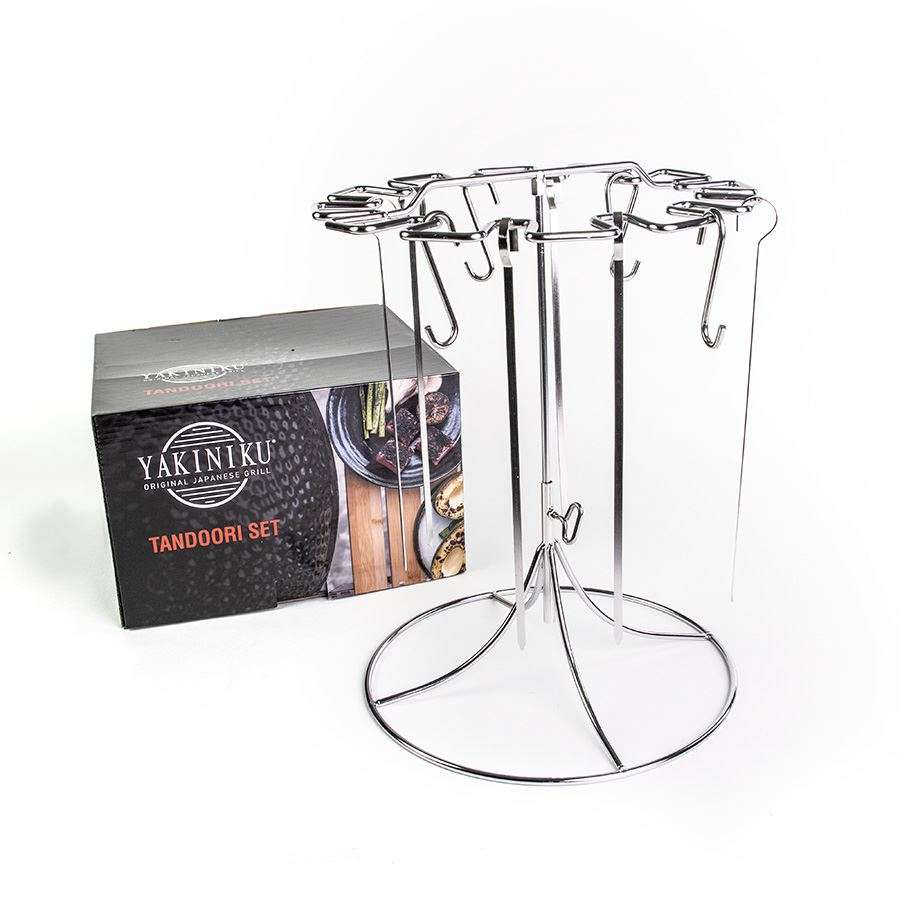 bbq accessoire tandoorrek met 6 haken en spiezen