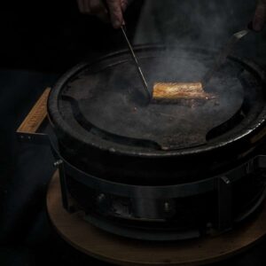 shichirin tafelgrill rond accessoire teppanyaki plaat