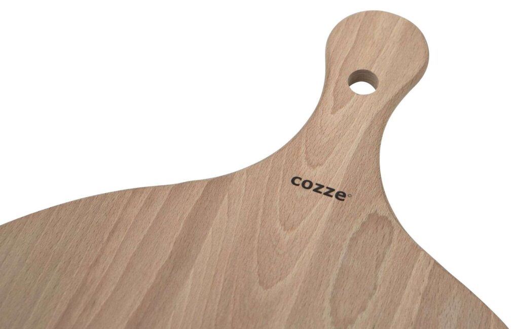 cozze serveerplank voor pizza bamboe met handvat diameter 35 cm