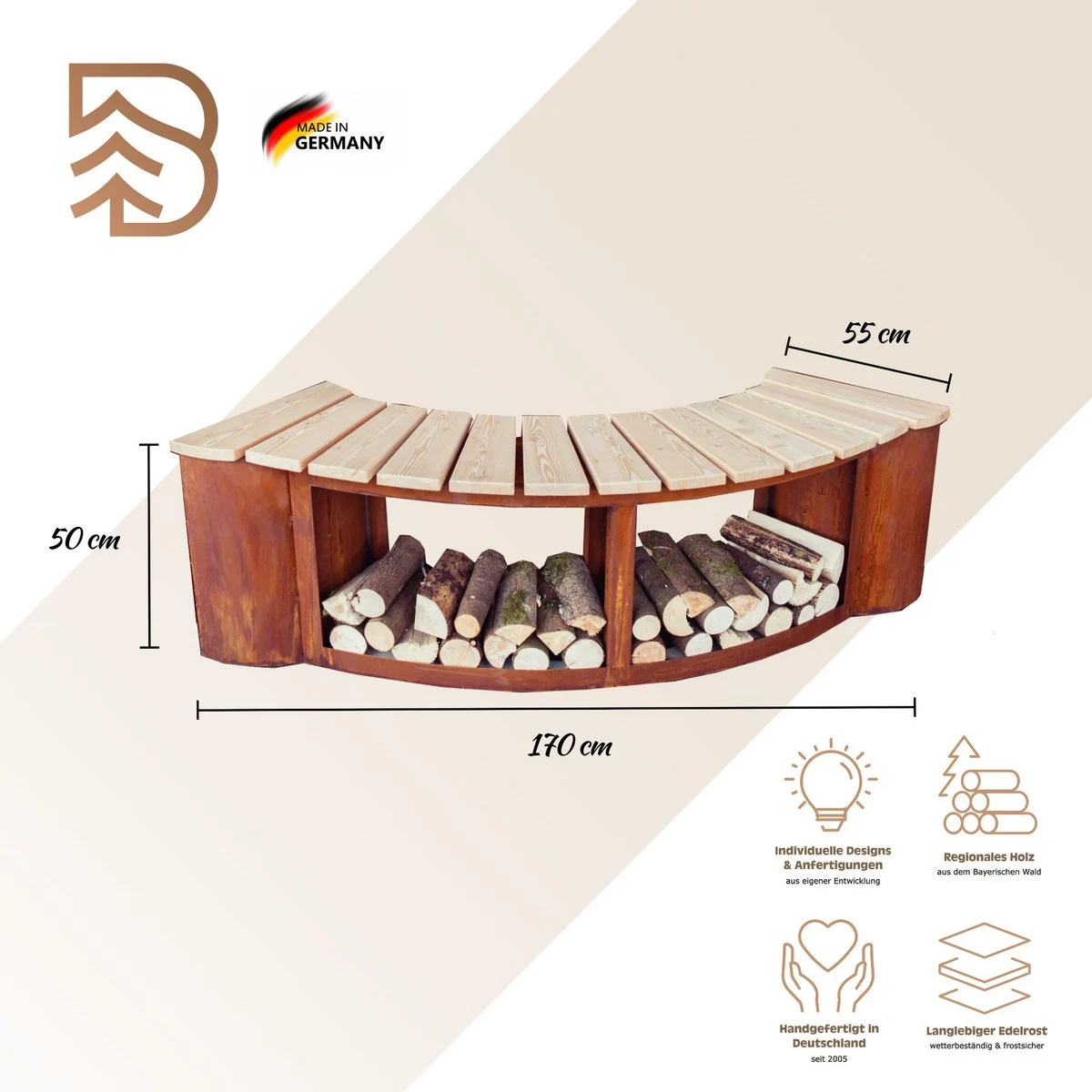 freiburg design grill & vuurkorf – luxe 5‑delige outdoor set met cortenstaal look