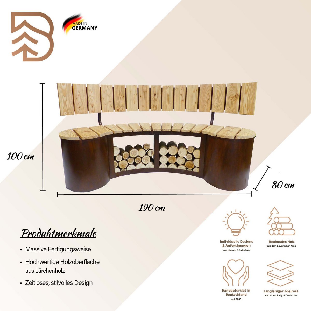 freiburg deluxe — premium outdoor fire centerpiece