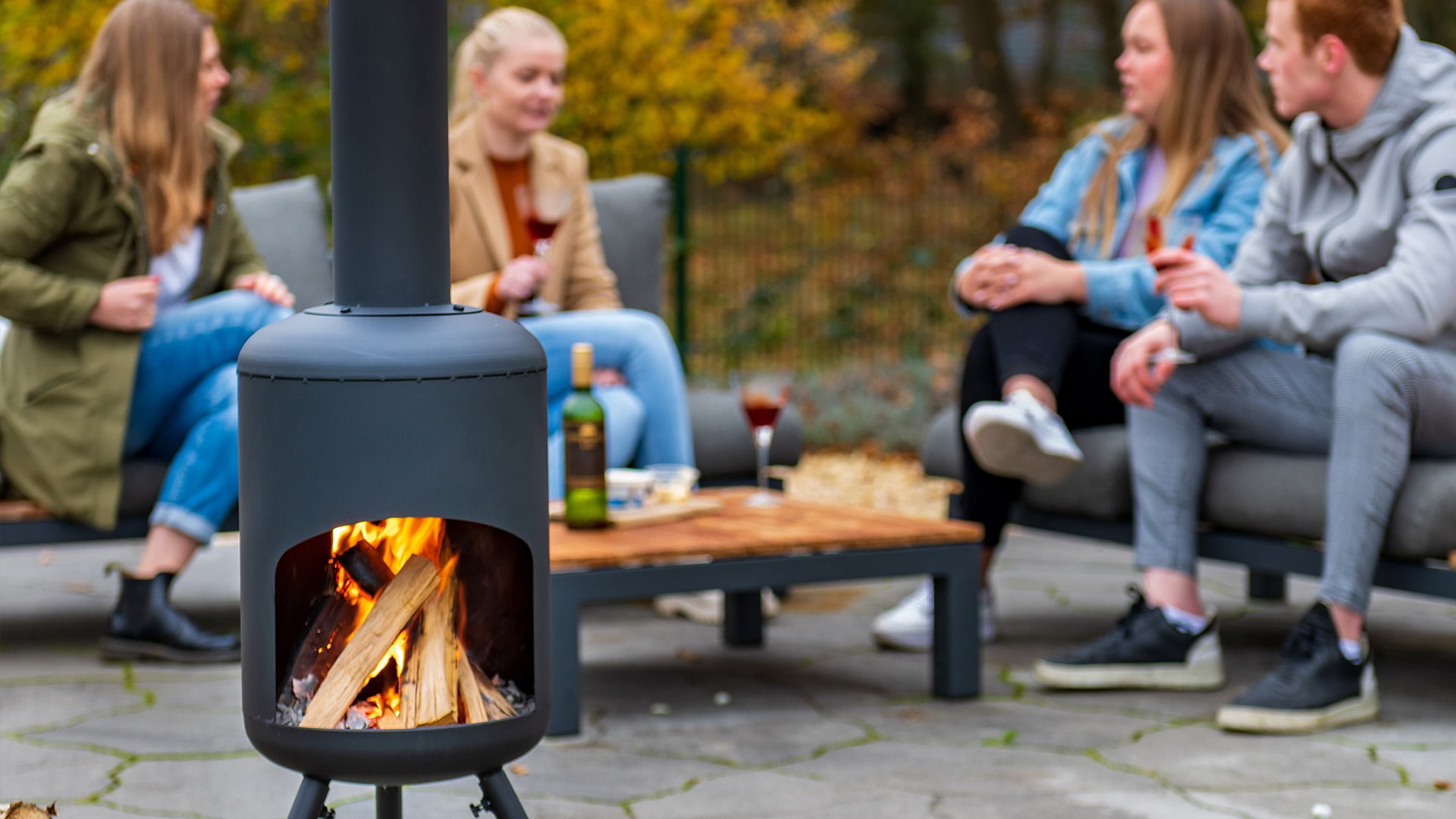 fuego vuurhaard klein zwart