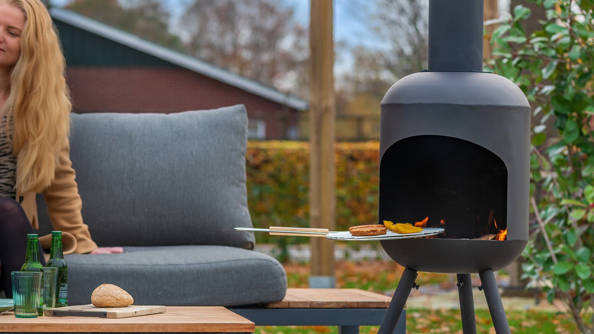 fuego vuurhaard groot zwart