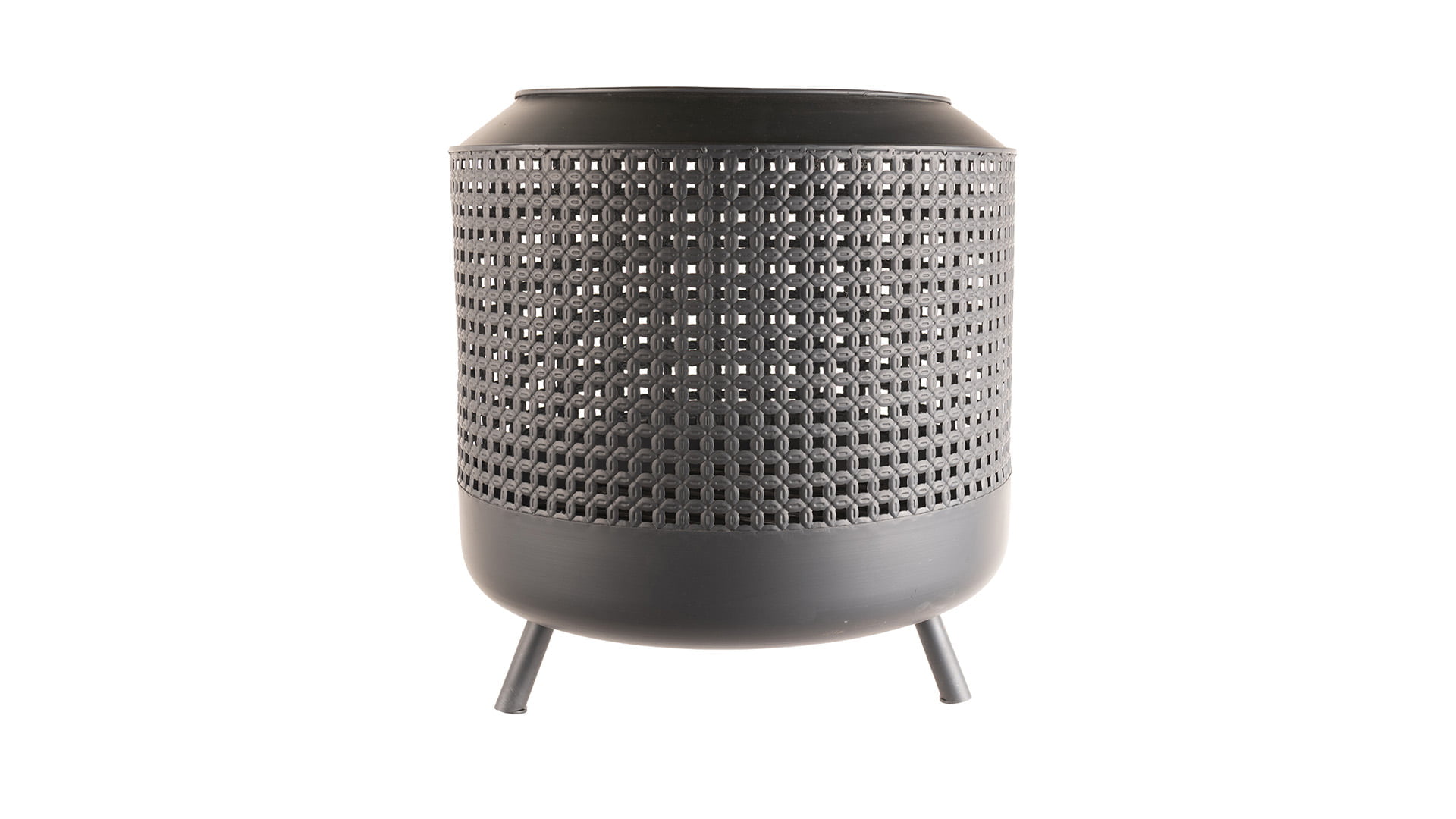midland vuurkorf met bbq grill zwart