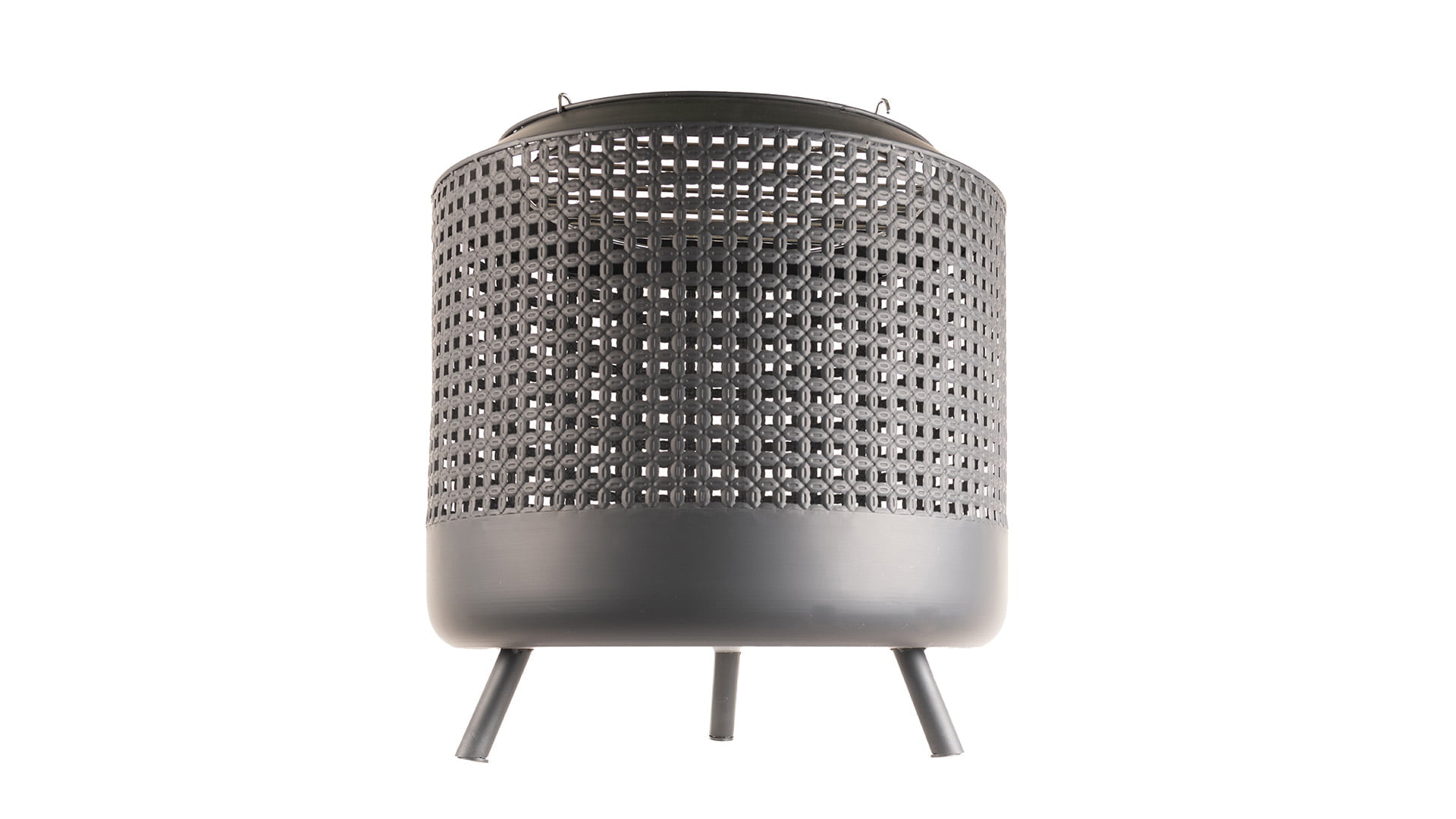 midland vuurkorf met bbq grill zwart
