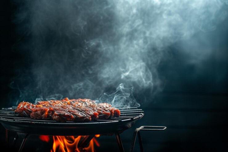 dark background grill with smoky bbq aesthetic ideal grilling bbq promotions 864588 33862