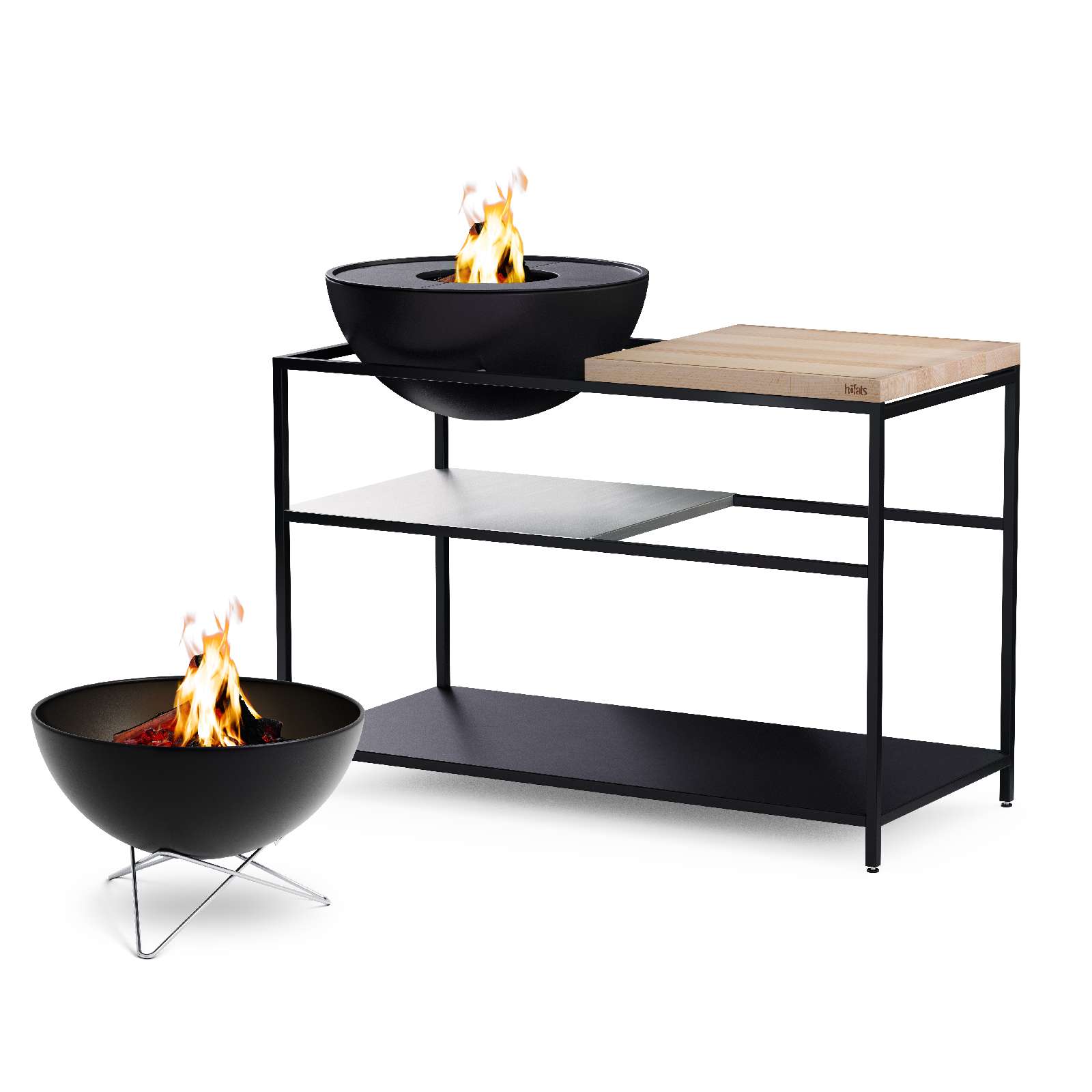 fire kitchen buitenkeuken met bowl 57 vuurschaal