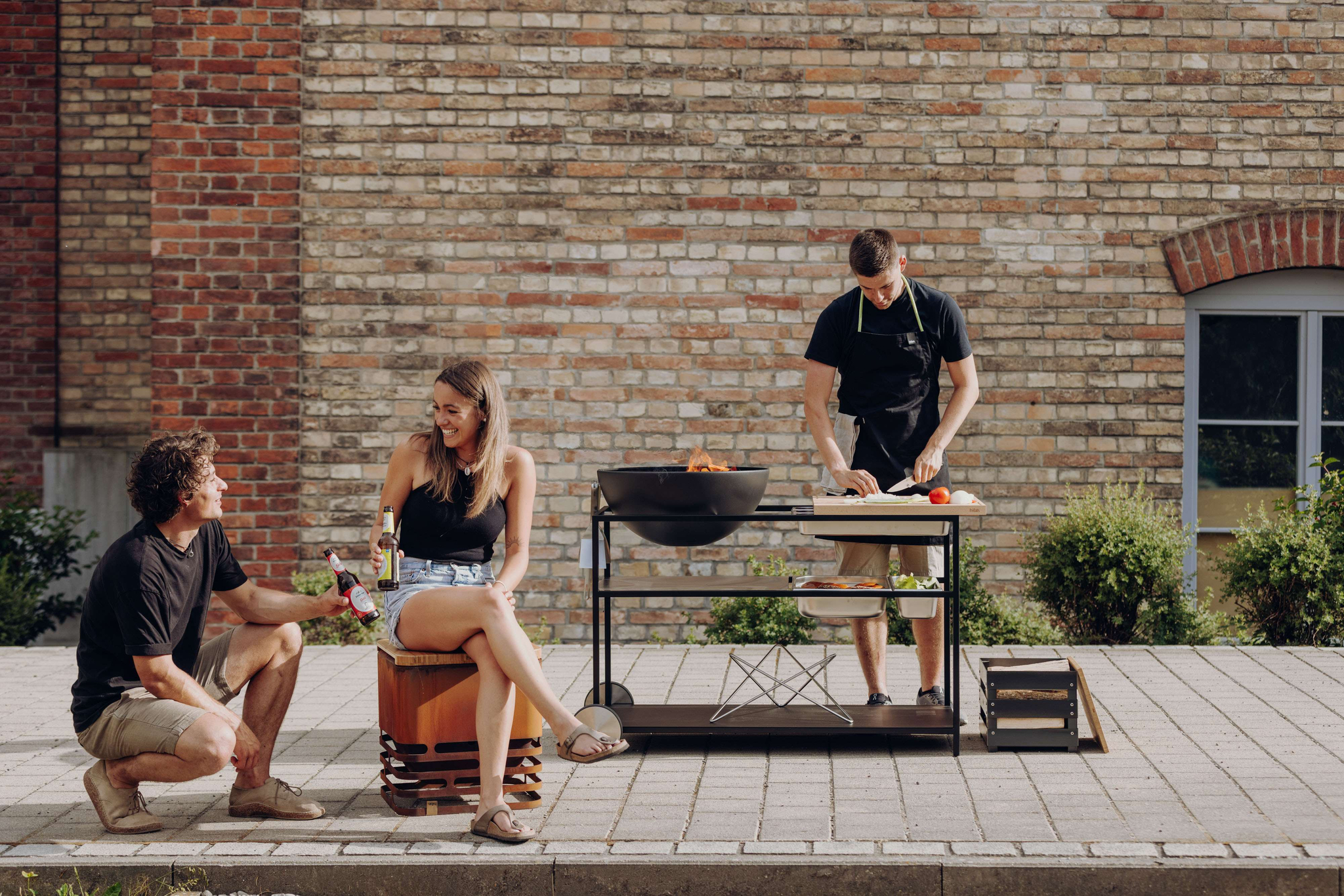 fire kitchen buitenkeuken met bowl 57 vuurschaal