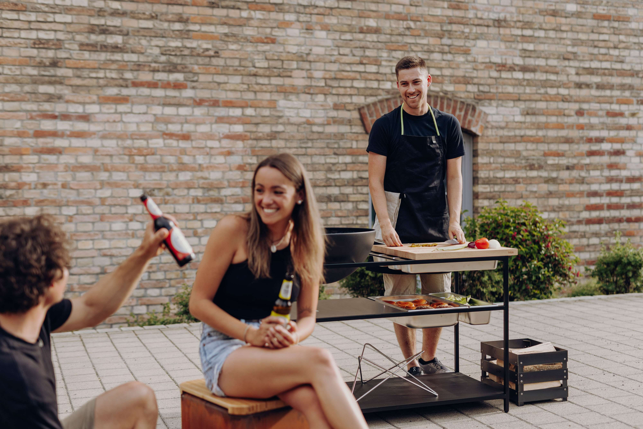 fire kitchen buitenkeuken met bowl 57 vuurschaal