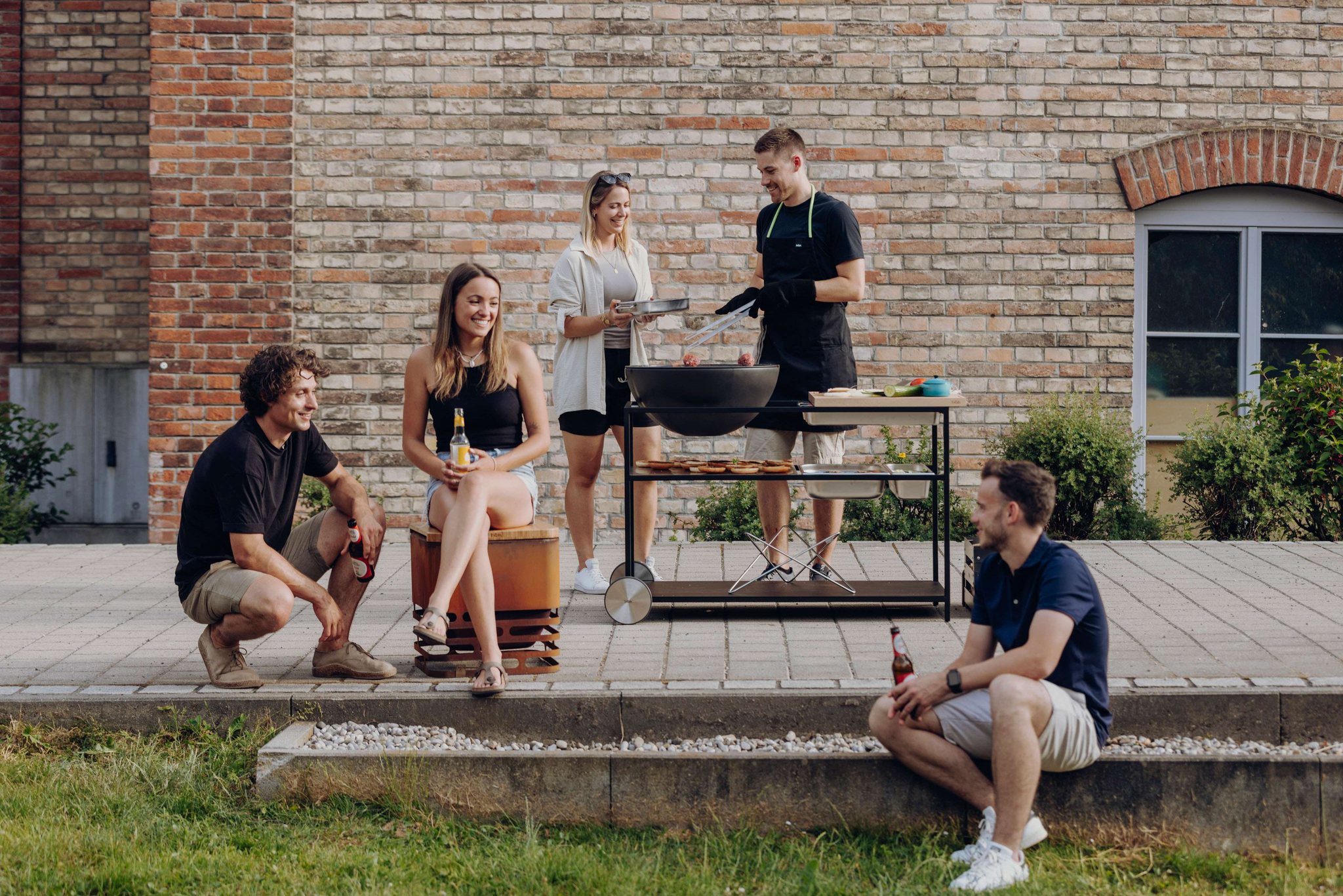 fire kitchen buitenkeuken met bowl 57 vuurschaal