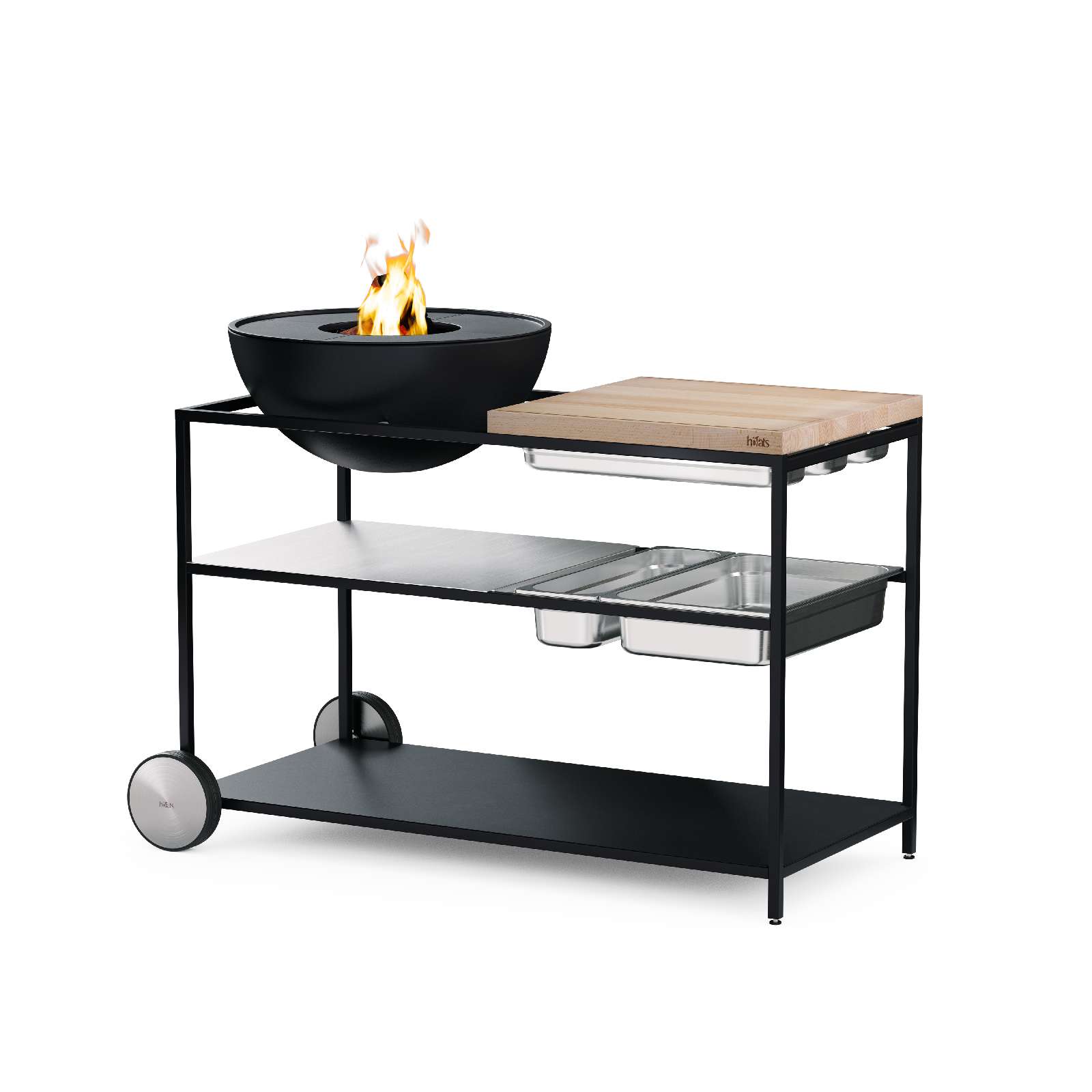 fire kitchen buitenkeuken met bowl 57 vuurschaal
