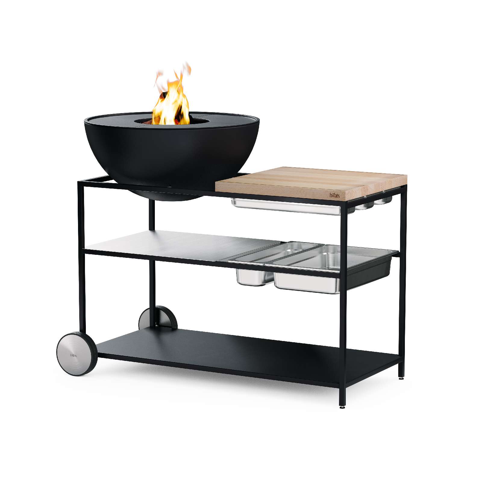 fire kitchen buitenkeuken met bowl 70 vuurschaal