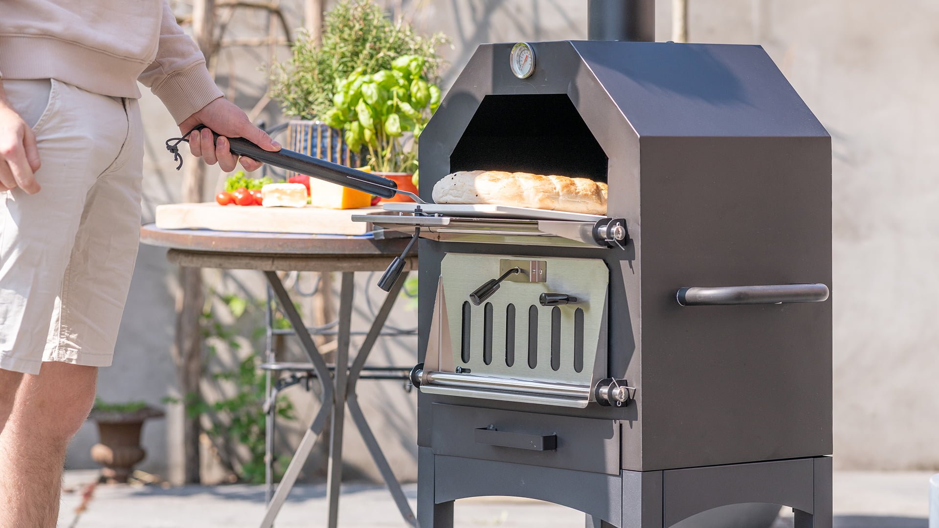 lorenzo outdoor oven zwart