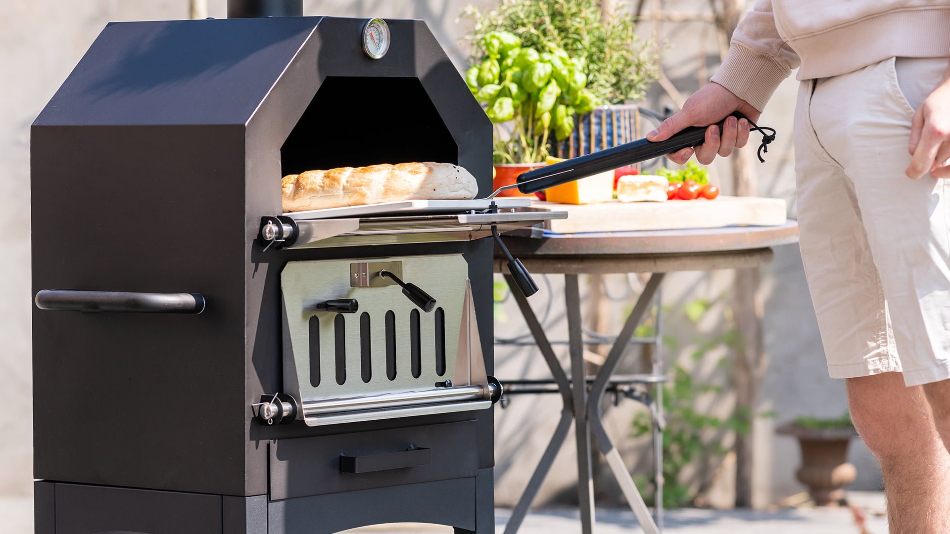 lorenzo outdoor oven zwart