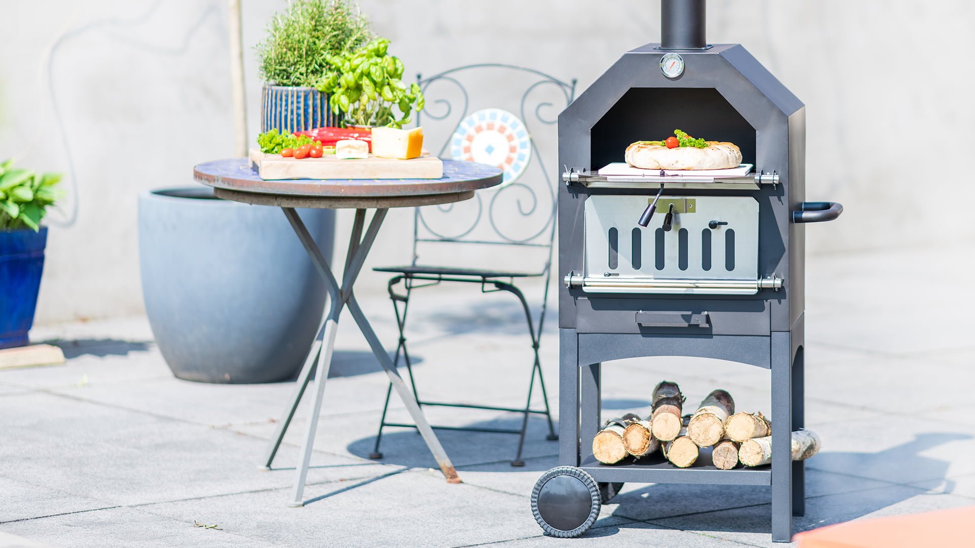 lorenzo outdoor oven zwart