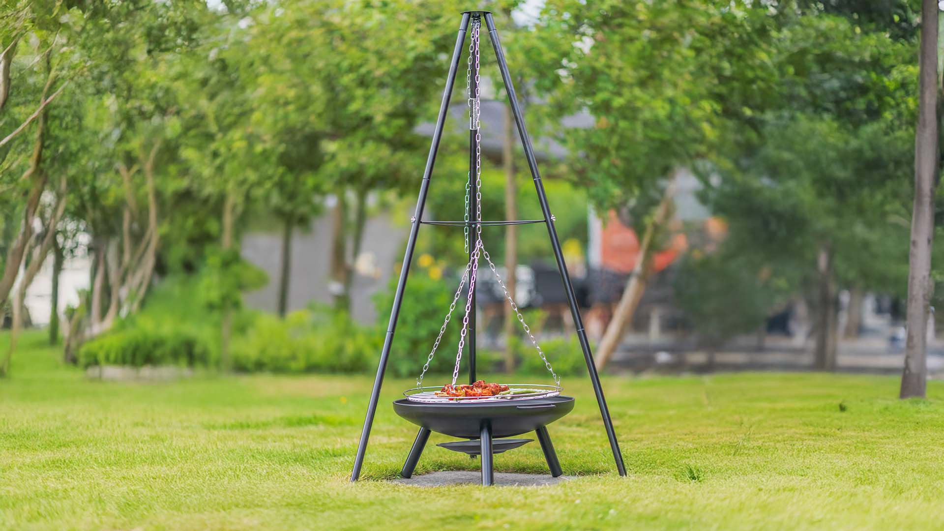 el paso barbecue tripod zwart/zilver