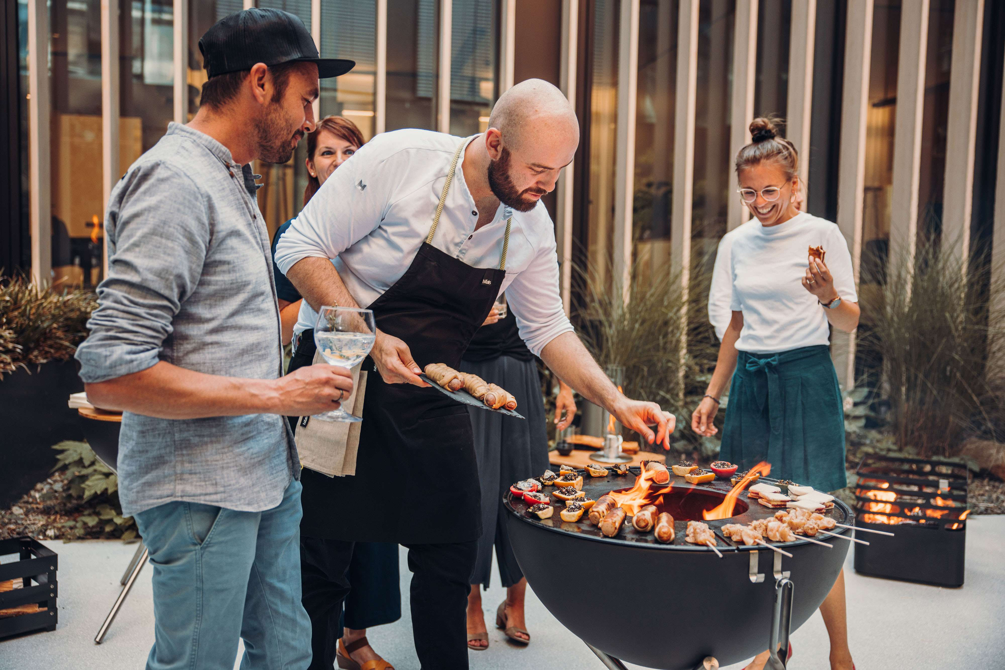 bowl 70 vuurschaal plancha bbq set hoog