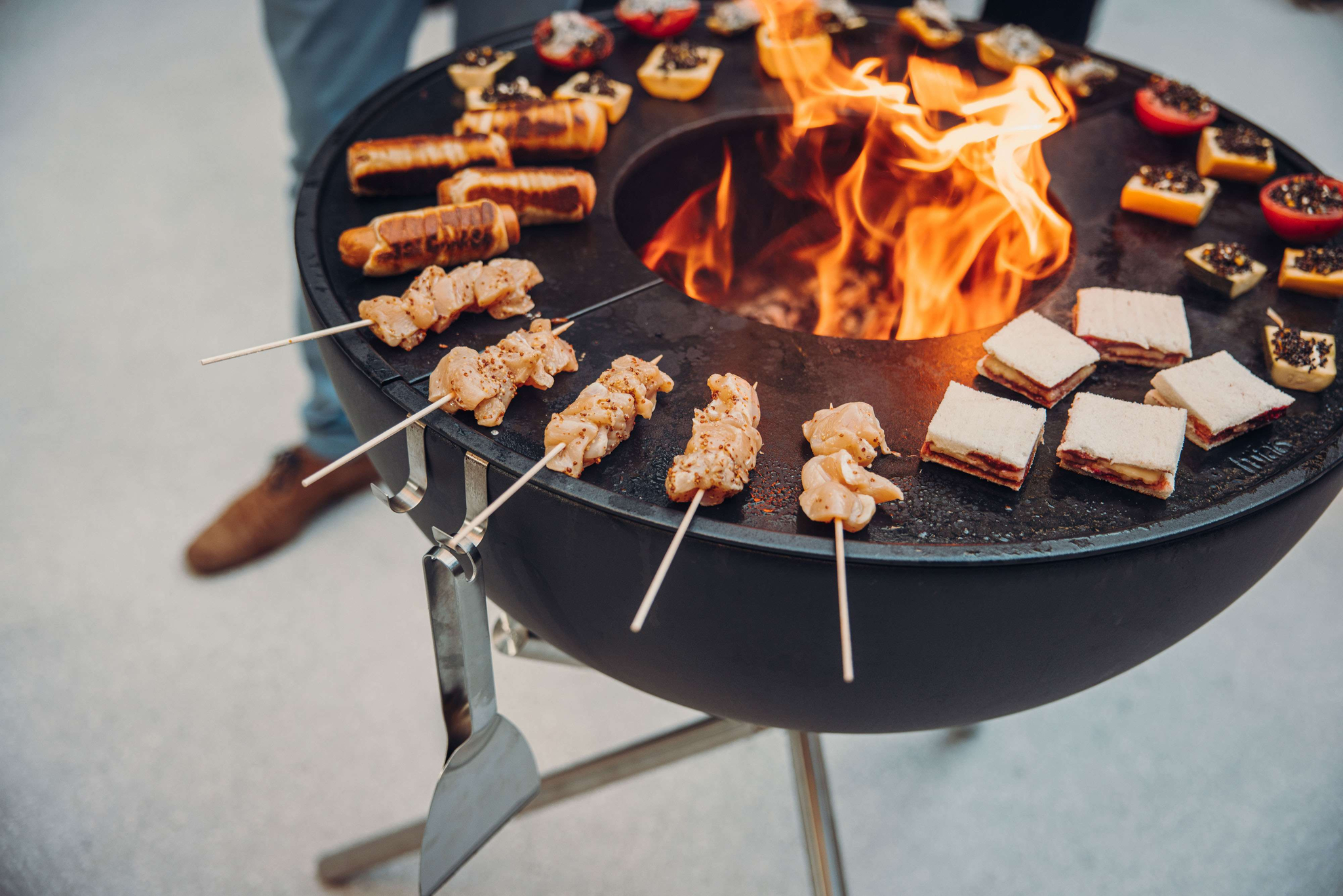 bowl 70 vuurschaal plancha bbq set hoog