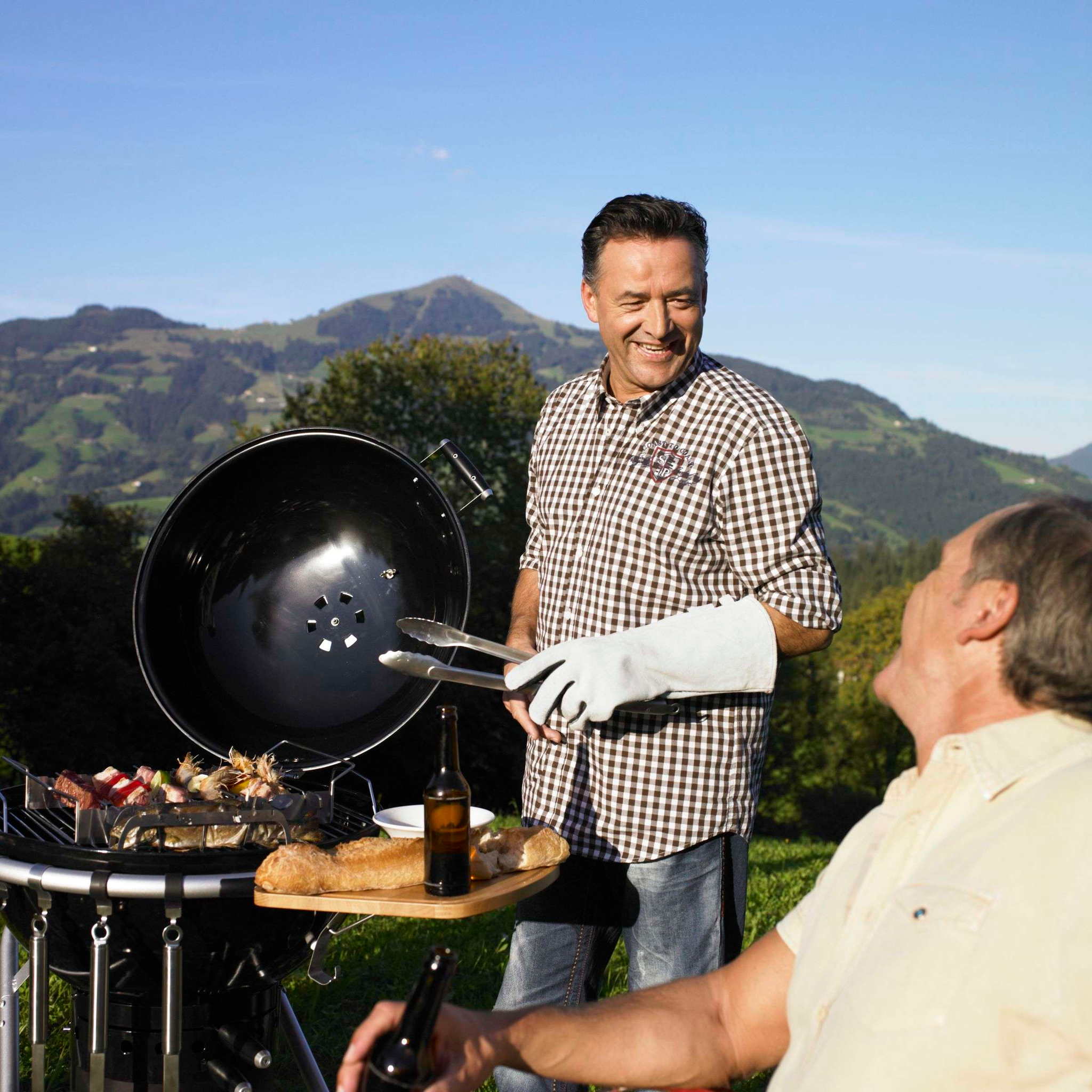bbq accessoire spiezen met houder set van 6 stuks