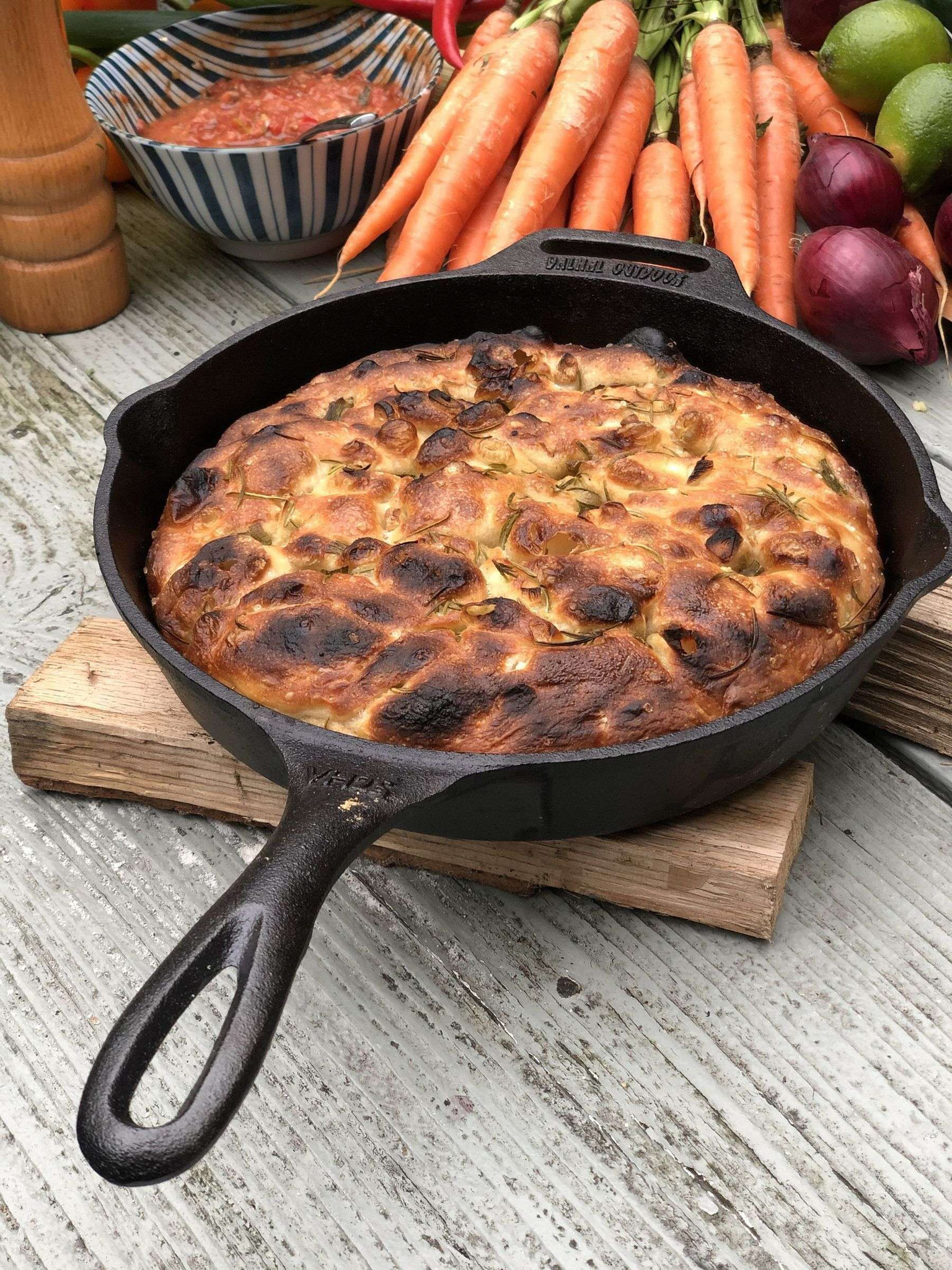 skillet koekenpan gietijzer met steel Ø 25 cm