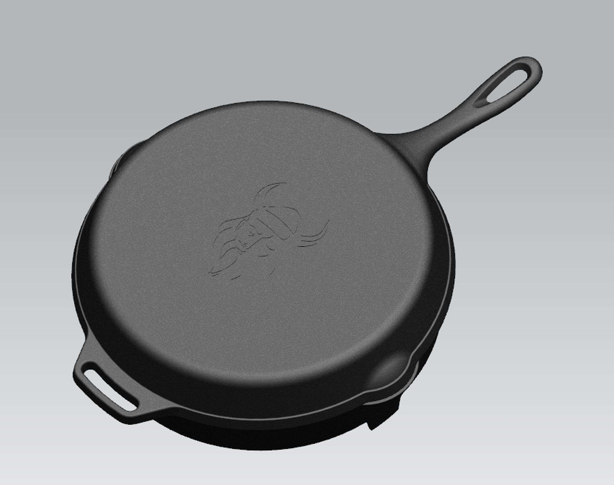 skillet gietijzer deksel ø 30 cm met grillpatroon