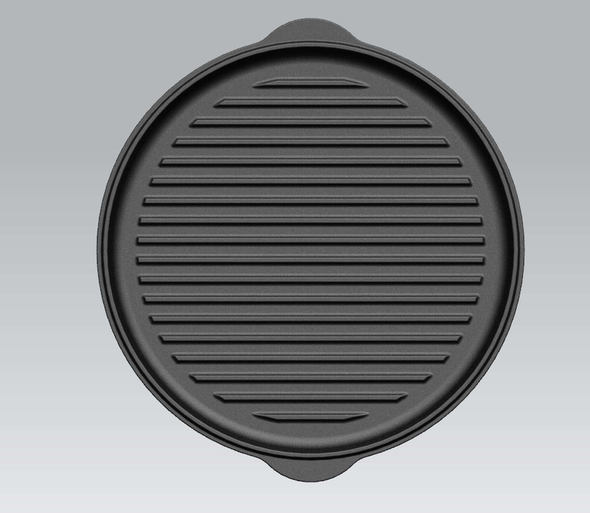 skillet gietijzer deksel ø 30 cm met grillpatroon