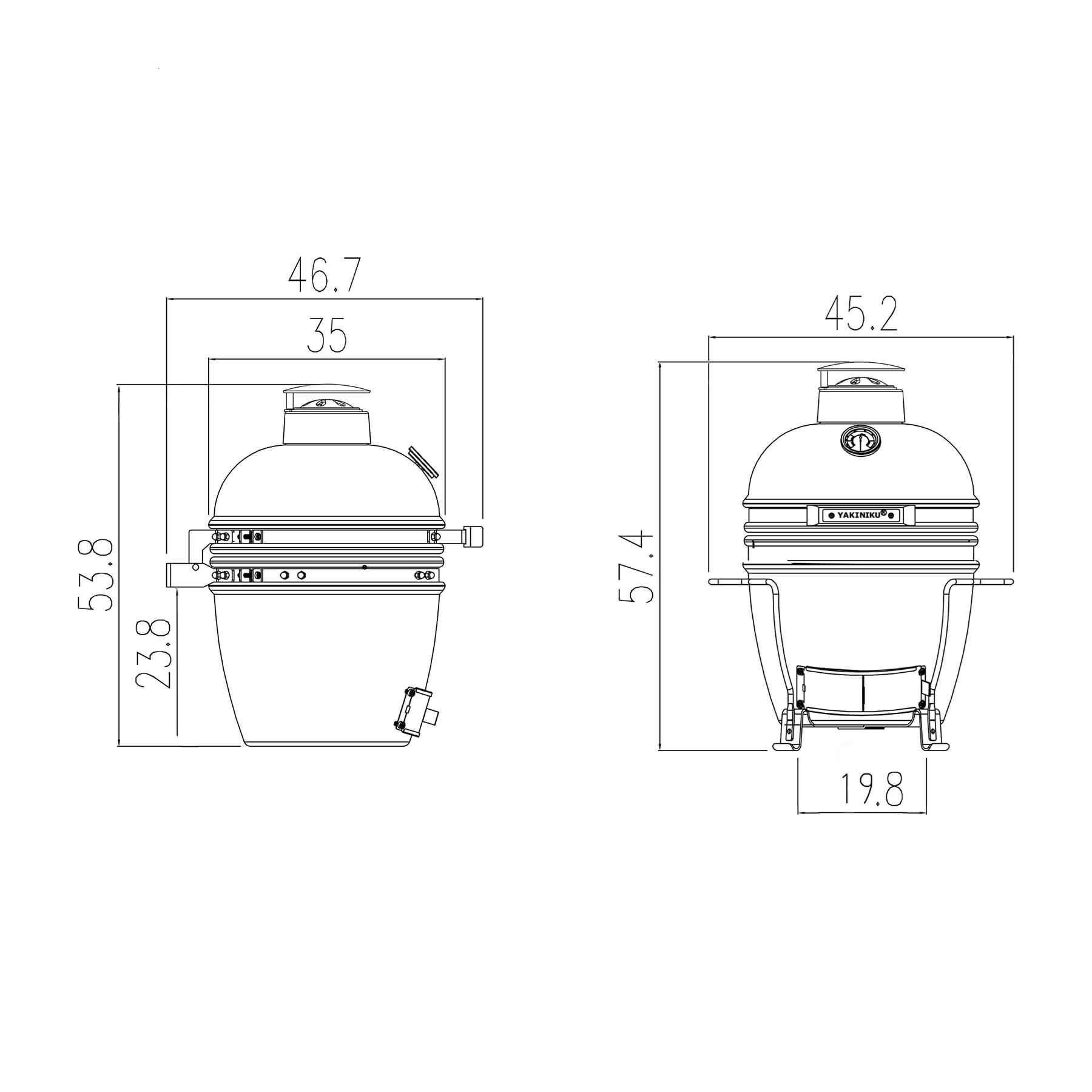bbq kamado 11" mini