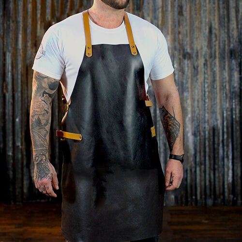 bbq accessoire schort kunstleer