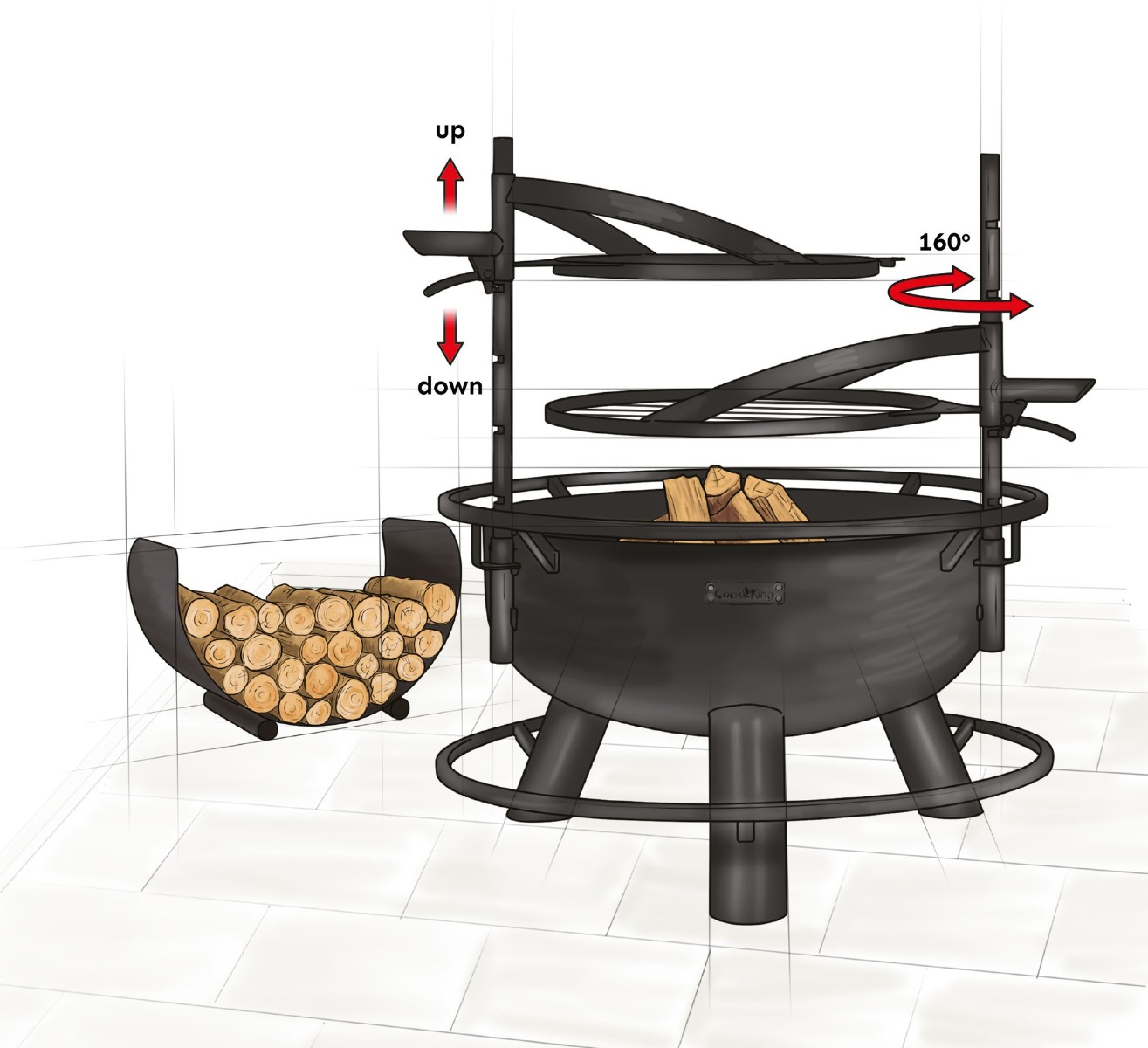multifunctional fire bowl “bandito”