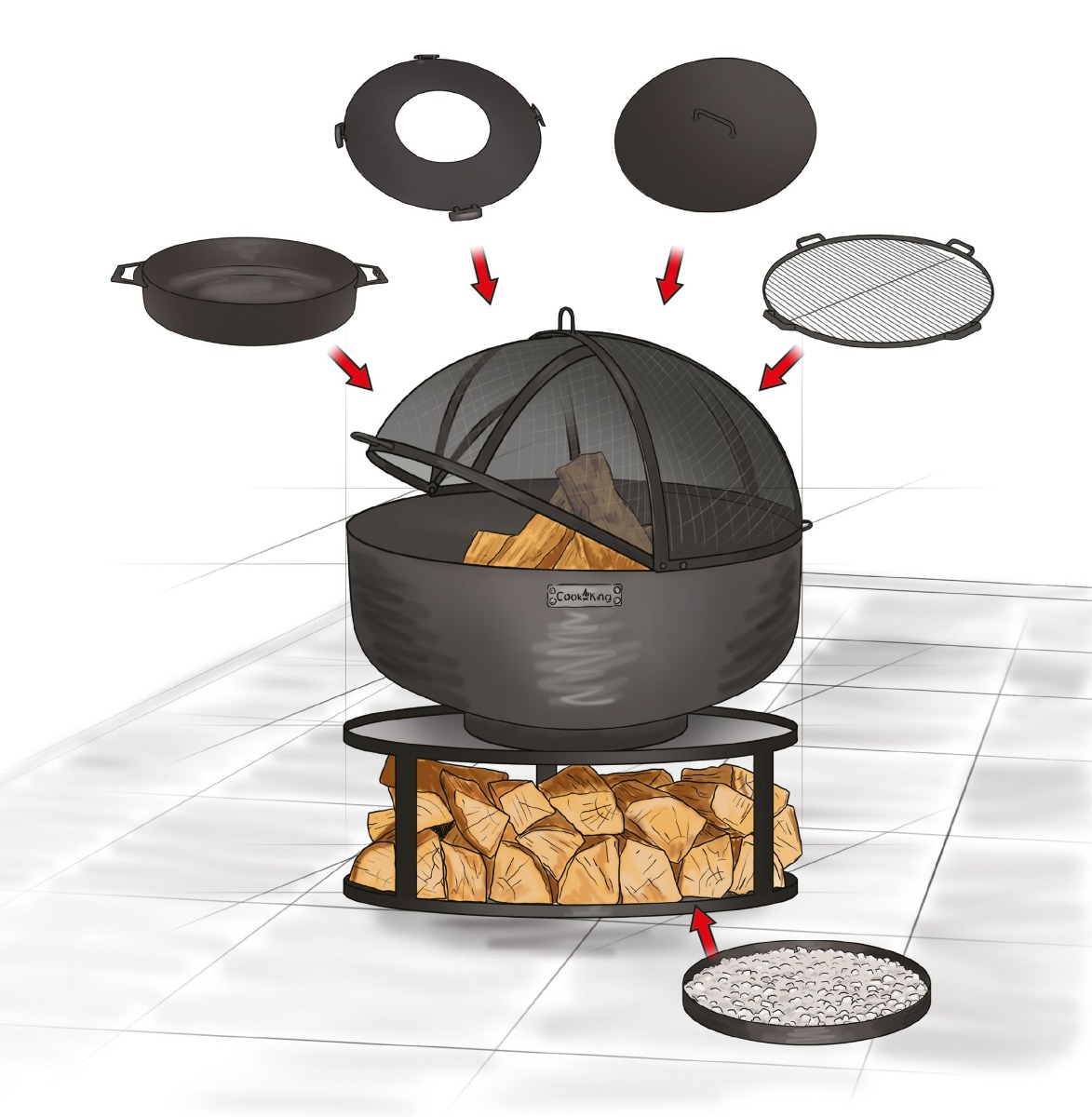 80 cm fire bowl xxl “viking”