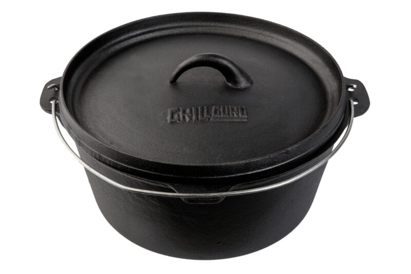 grill guru cast iron dutch oven large – grote gietijzeren dutch oven
