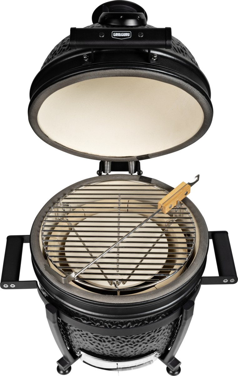 grill guru prime satin black compact – keramische kamado bbq Ø33 cm