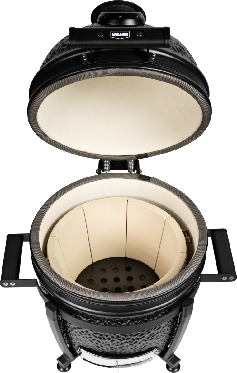 grill guru prime satin black compact – keramische kamado bbq Ø33 cm