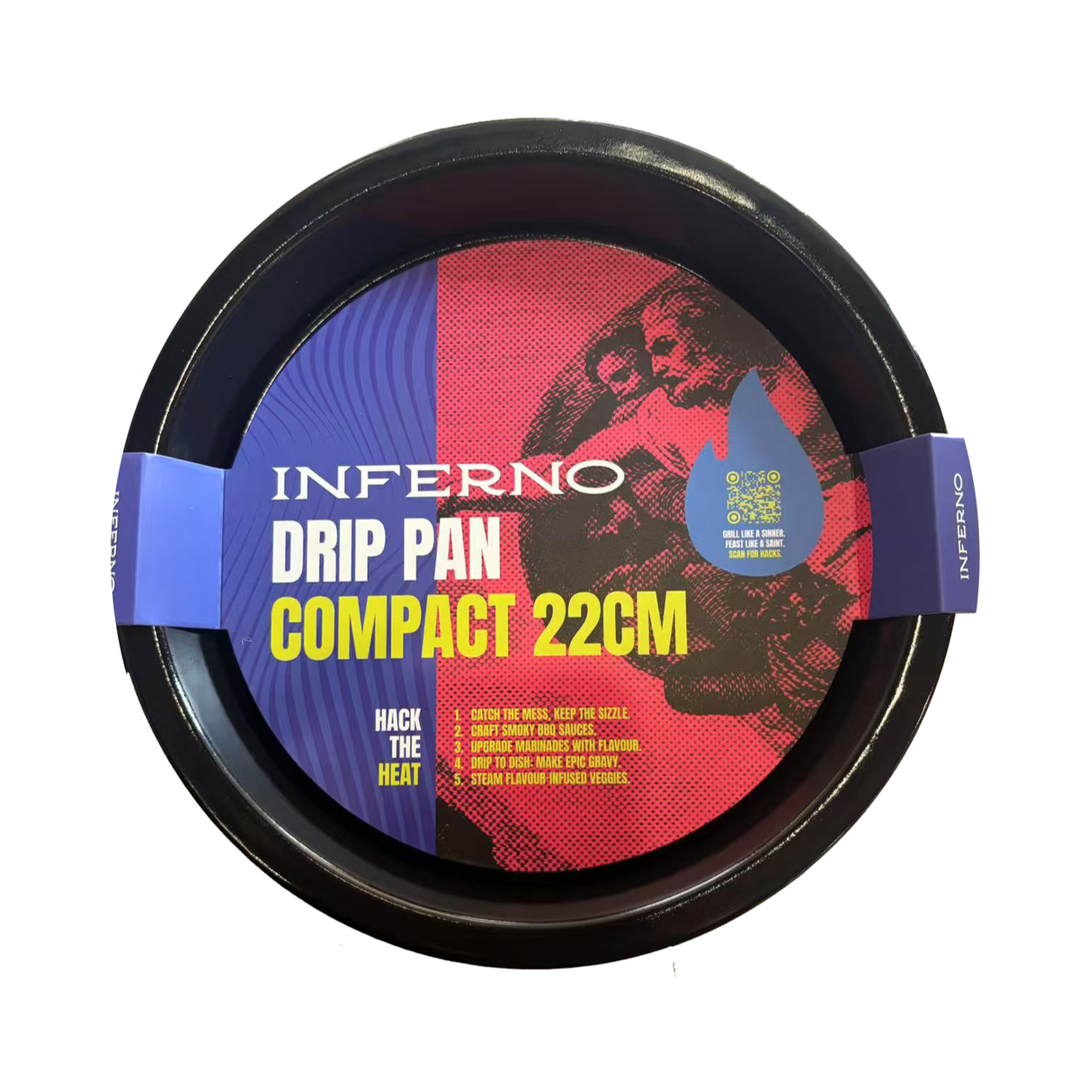 inferno drip pan compact – lekbak voor compact kamado