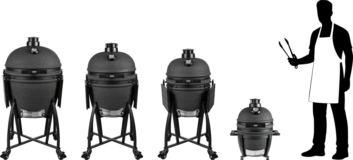 grill guru prime matt black compact – keramische kamado bbq Ø33 cm