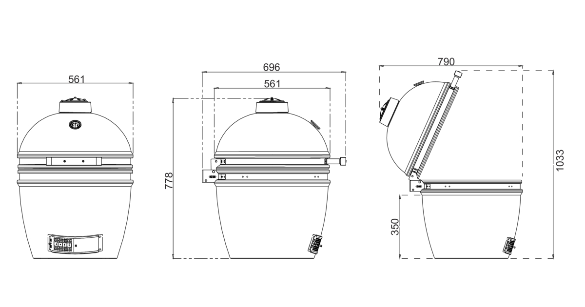 grill guru original large – keramische kamado bbq Ø47 cm