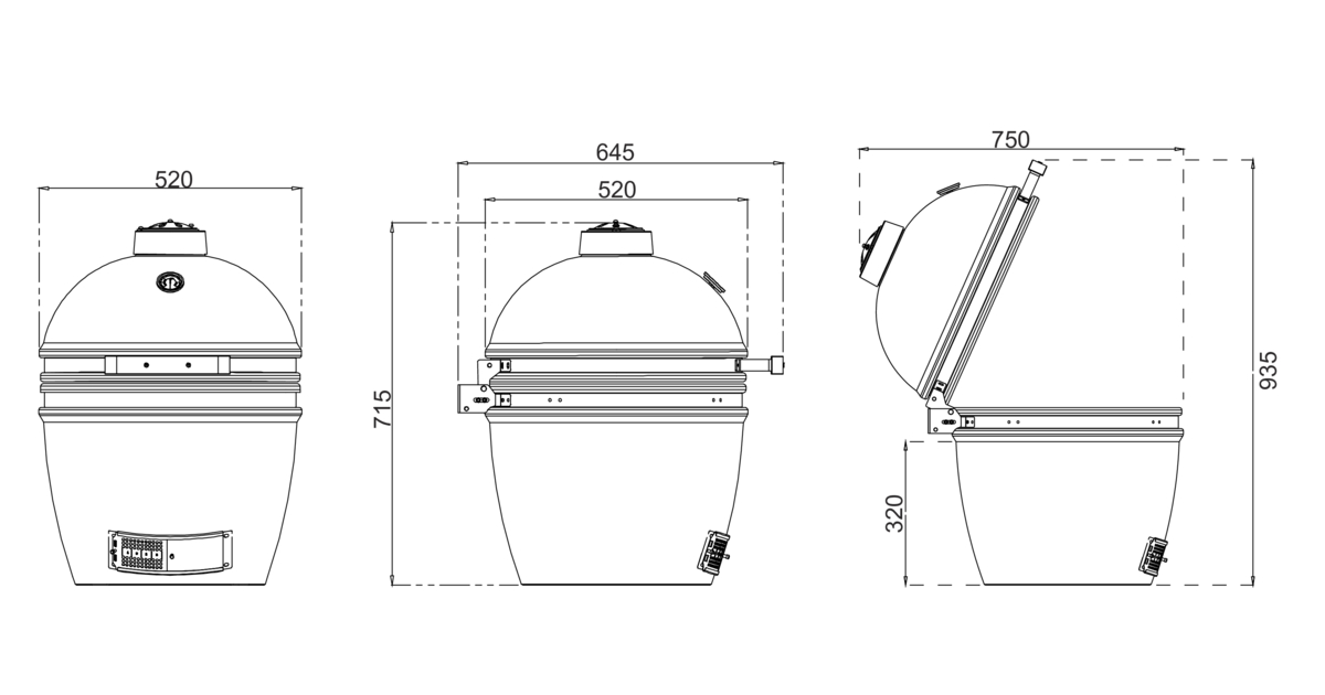 grill guru original medium – keramische kamado bbq Ø40 cm