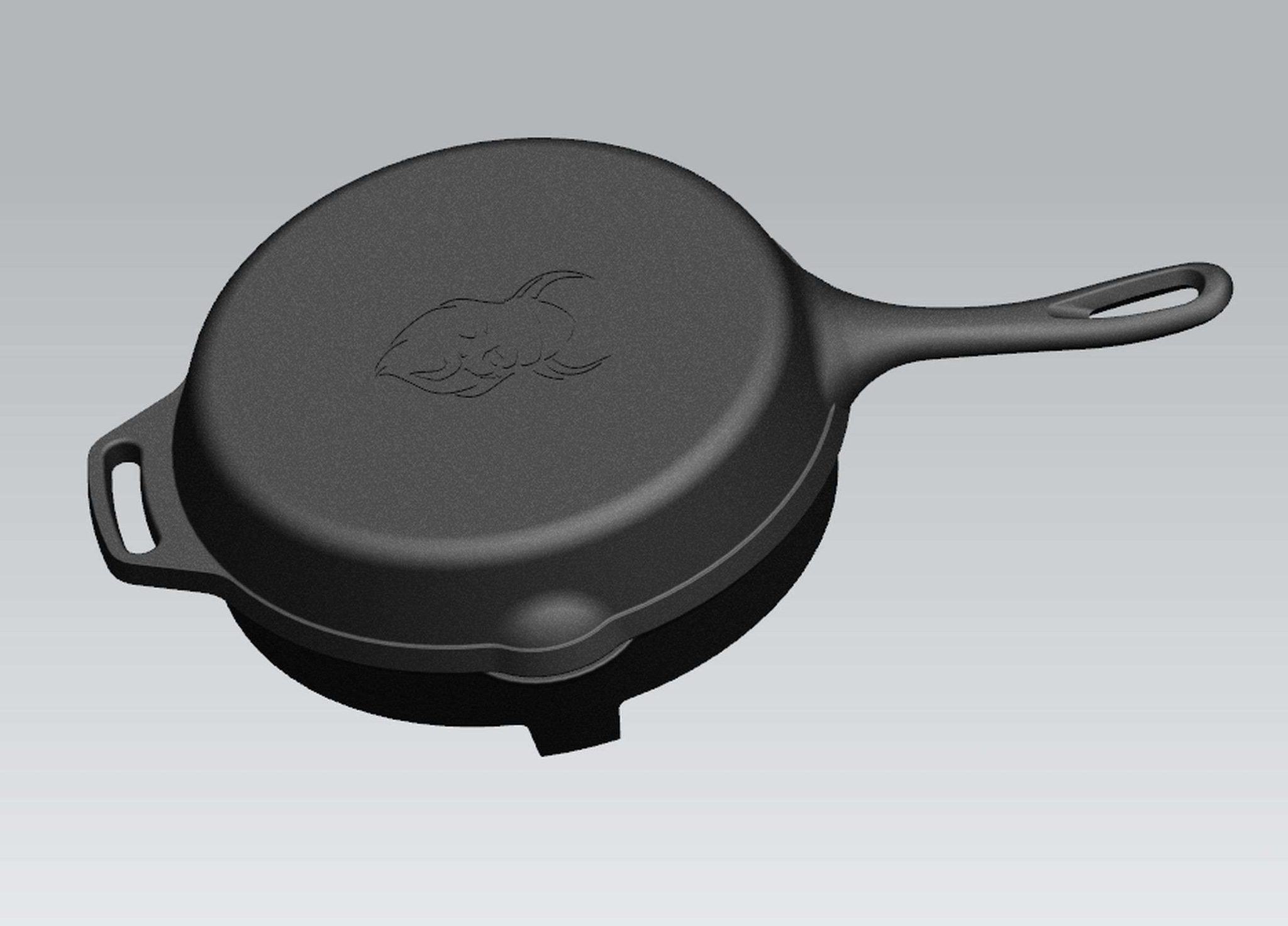 skillet gietijzer deksel ø 25 cm met grillpatroon