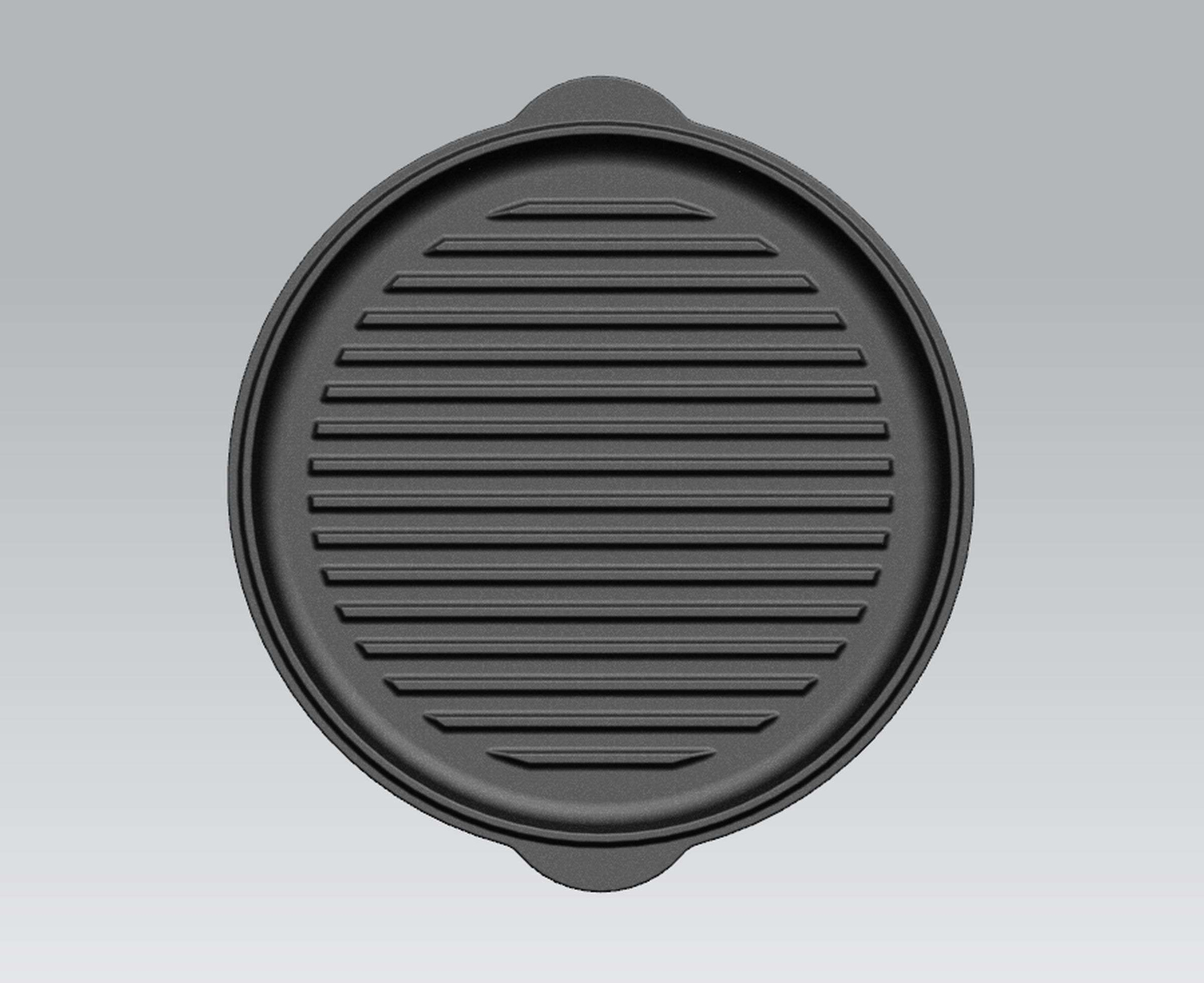 skillet gietijzer deksel ø 25 cm met grillpatroon