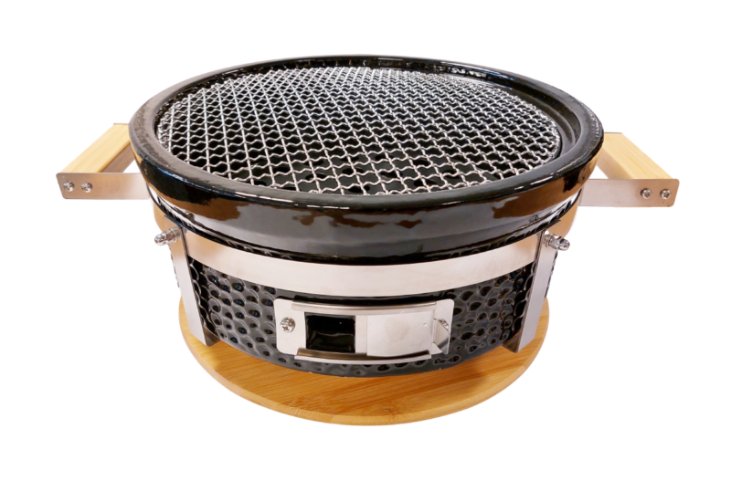 outr braza table grill round zwart – keramische tafel bbq Ø30 cm