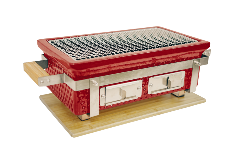 outr braza table grill round zwart – keramische tafel bbq Ø30 cm