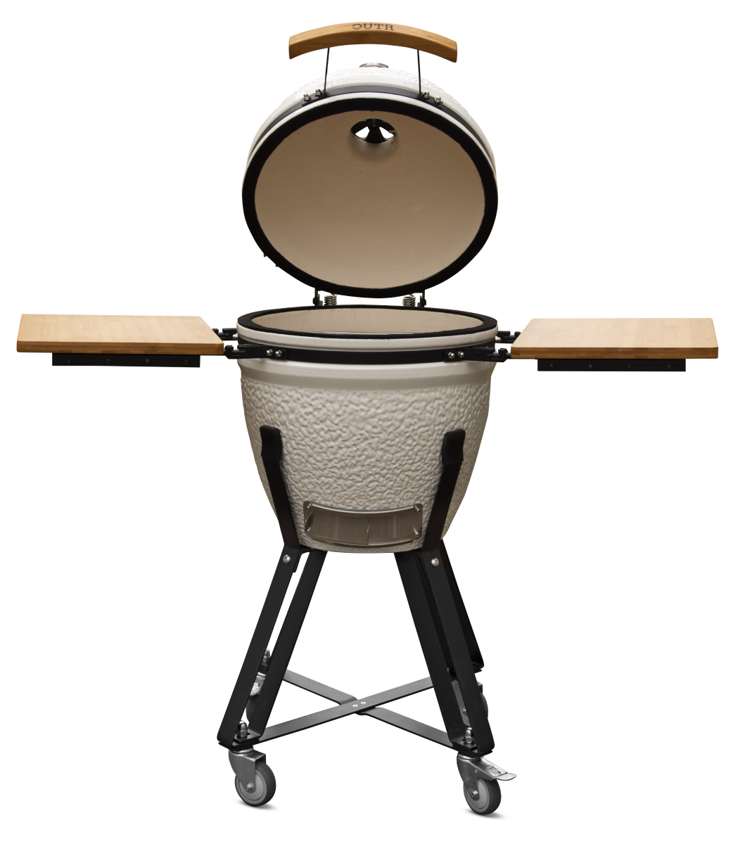 outr kamado medium 50 wit – keramische kamado bbq Ø37,8 cm