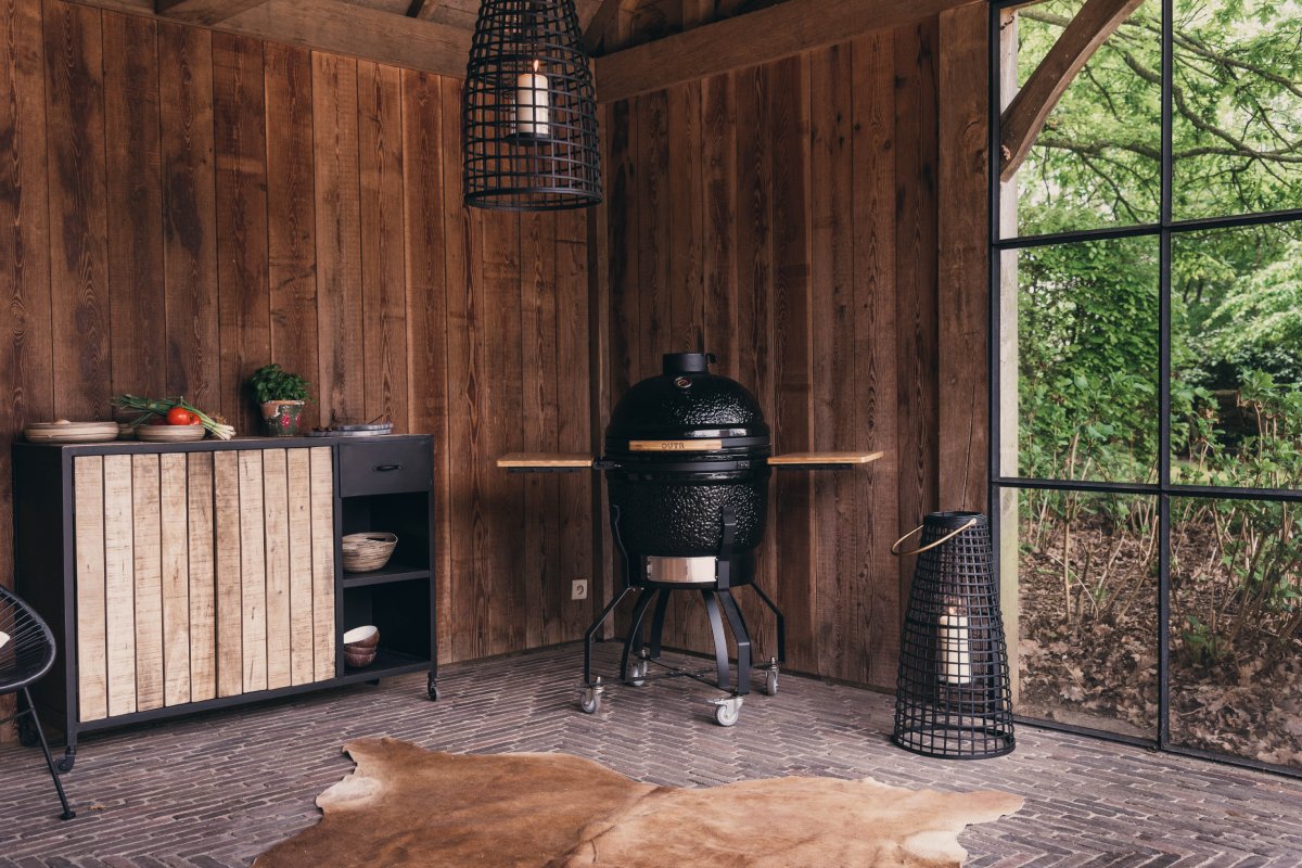 outr kamado large 55 rood – keramische kamado bbq Ø46 cm