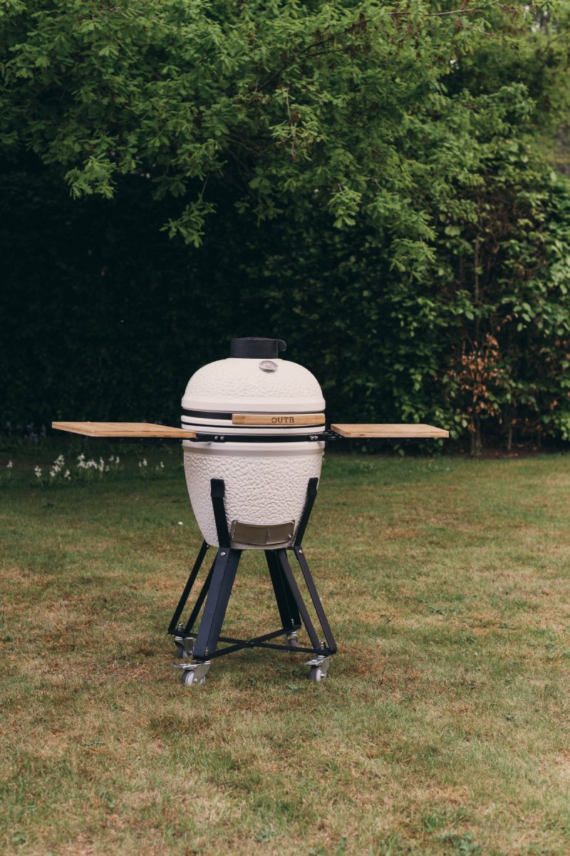 outr kamado medium 50 wit – keramische kamado bbq Ø37,8 cm
