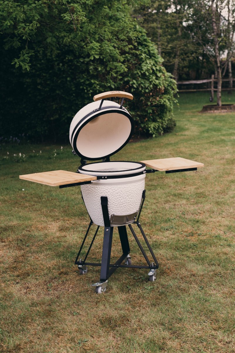 outr kamado medium 50 wit – keramische kamado bbq Ø37,8 cm